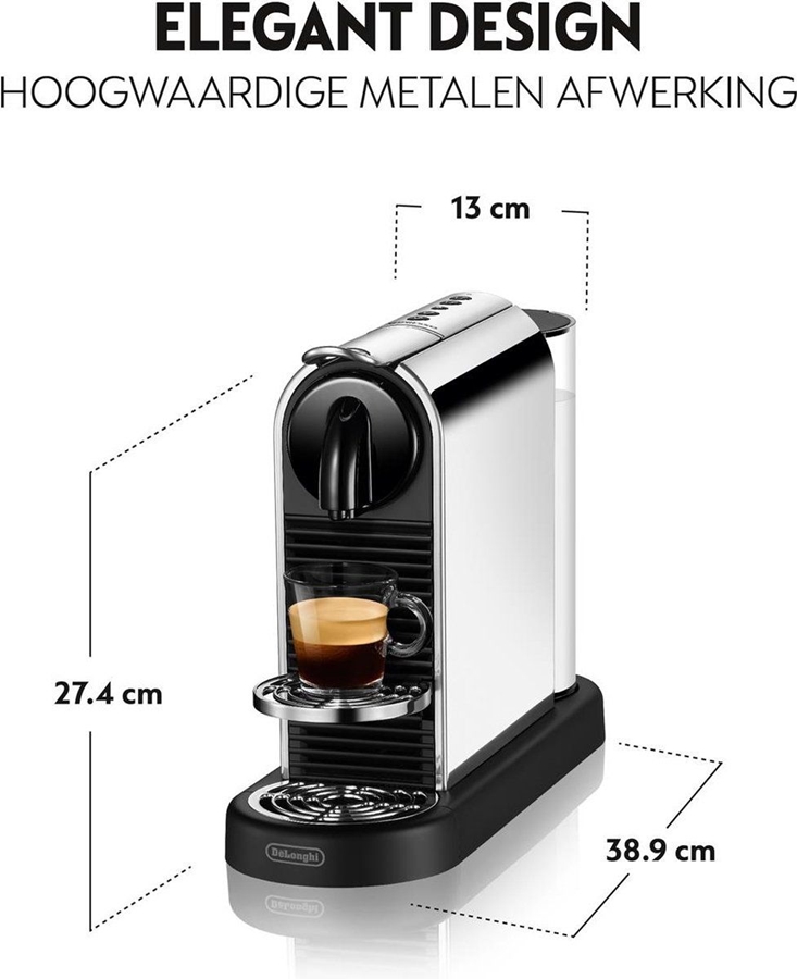 DeLonghi Nespresso EN220.M Citiz Platinum Koffiemachine — foto 6
