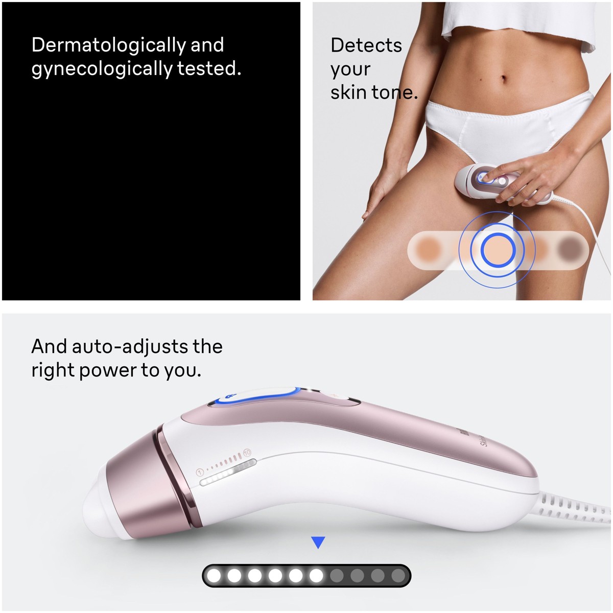 Braun - Smart IPL Skin i·expert Ontharing voor thuis, met app, 2 slimme opzetstukken - Wit/Bronze — foto 3